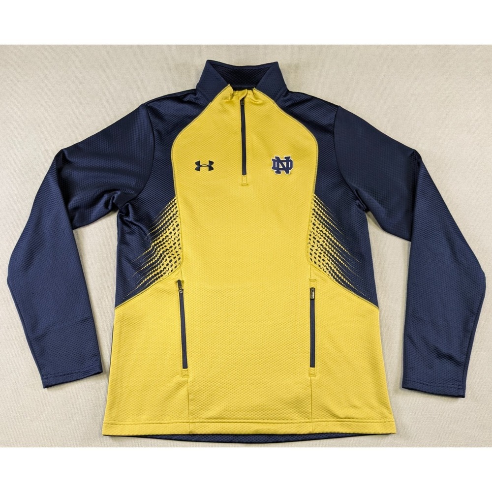 Notre Dame Fighting Irish Pullover Mens Medium Under Armour Zip Jacket Training